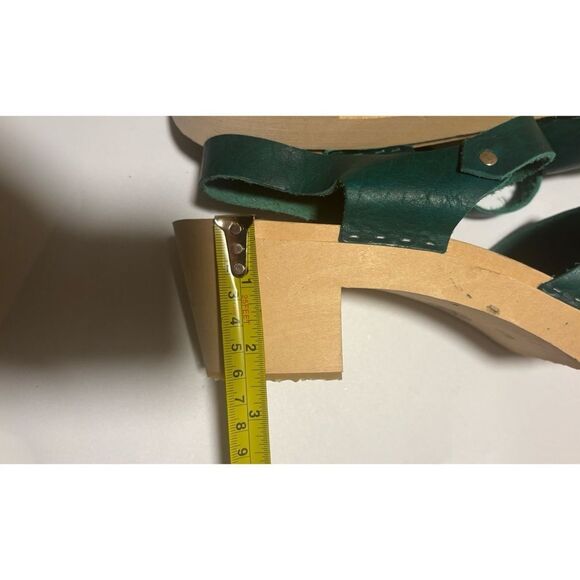 Stylish Green Leather Mules by Lotta From Stockholm - Picture 8 of 9